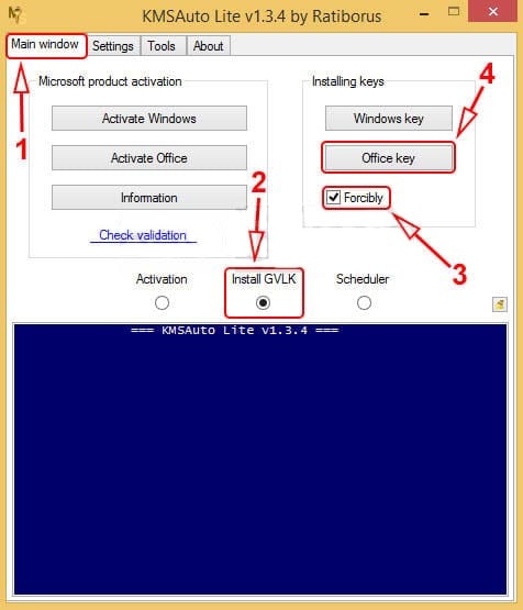 Steps to activate Office 2013 using KMS Auto-Lite