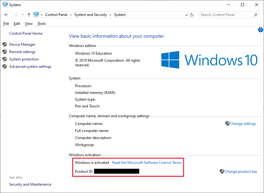 Checking Genuine Windows 10 Not Through Control Panel