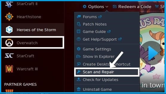 Repair Files of overwatch