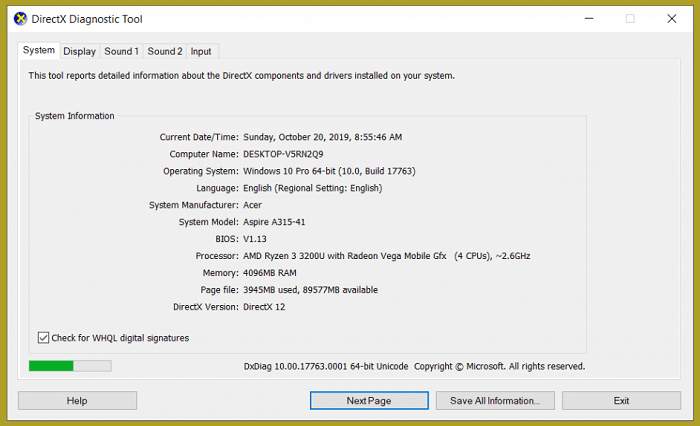 Using DXDIAG Using DXDIAG