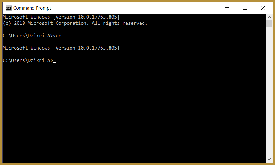 Via Command Prompt Via Command Prompt