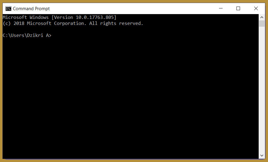 Via Command Prompt Via Command Prompt