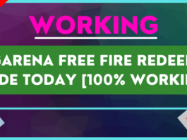 Garena Free Fire Redeem Code Today [100% Working]