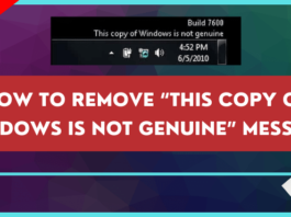 How to Remove “This Copy of Windows is Not Genuine”