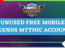 Unused Free Mobile Legends Mythic Accounts