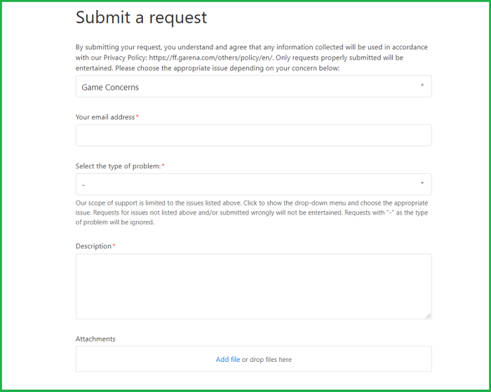 Create a Support Ticket Create a Support Ticket