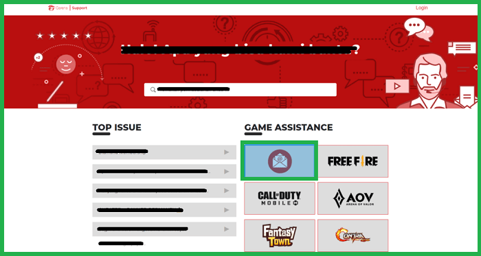 Go to Garena Support Site Go to Garena Support Site