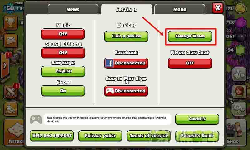 How to Change CoC Account Name How to Change CoC Account Name