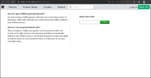 How to Claim the Roblox Redeem Code