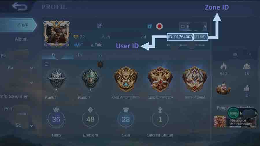 How to See the Zone Id in Mobile Legends