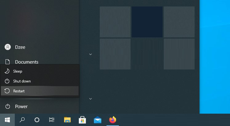 Restart the Computer or Laptop Restart the Computer or Laptop