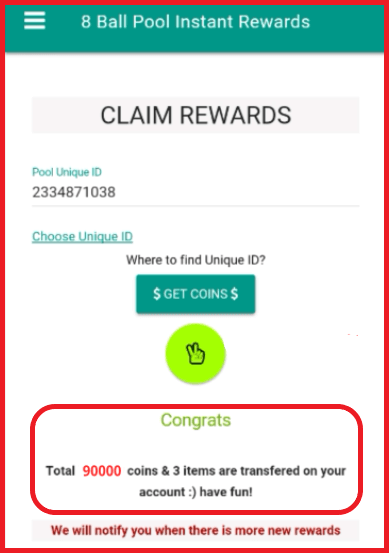 Using the Pool Rewards App