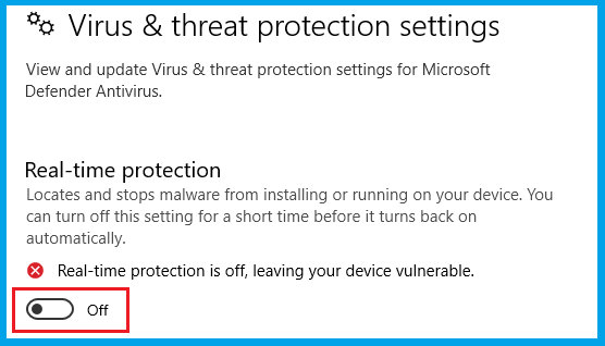 Disable Firewall and Antivirus Disable Firewall and Antivirus