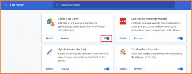 DisableRemove Chrome Extension