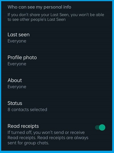 Via Privacy Settings