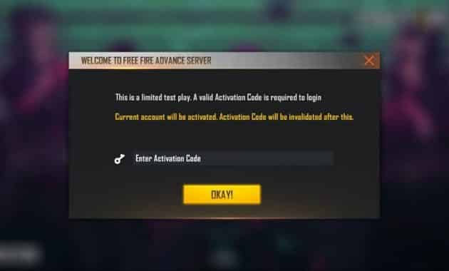 What is the Free Fire Advance Server Activation Key or Code What is the Free Fire Advance Server Activation Key or Code