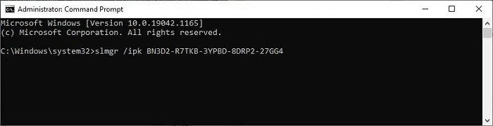 Activation via Command Prompt