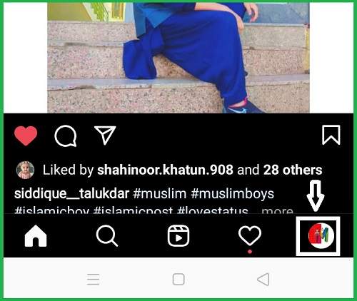 Instagram account profile page