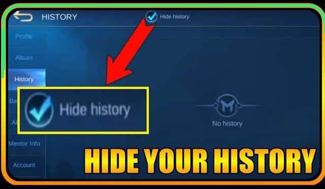 How to Hide Mobile Legends History with an Advanced Server Account