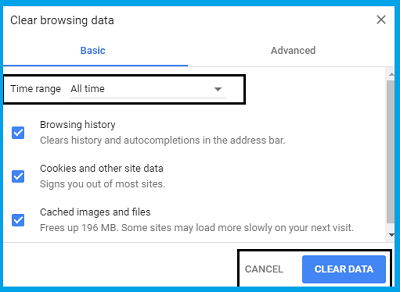 How to clear Google Chrome browser cache