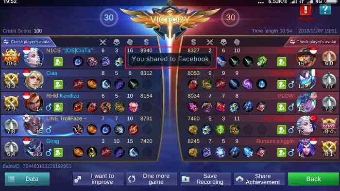 How to see the results of the Mobile Legends game How to see the results of the Mobile Legends game