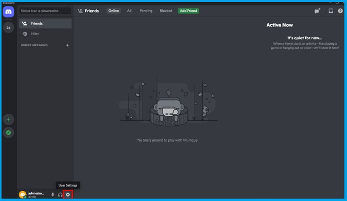 Open User Settings Open User Settings