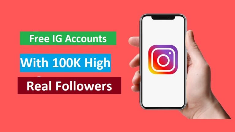 Free IG Accounts With 100K High Real Followers